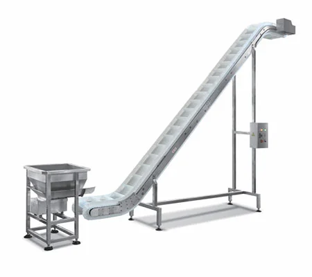 Transportador inclinado (para productos que requieren limpieza tras su uso)